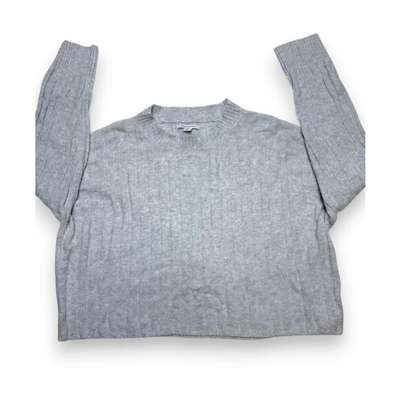American Eagle Cozy Gray Ribbed Sweater Size Large - Picture 2 of 9